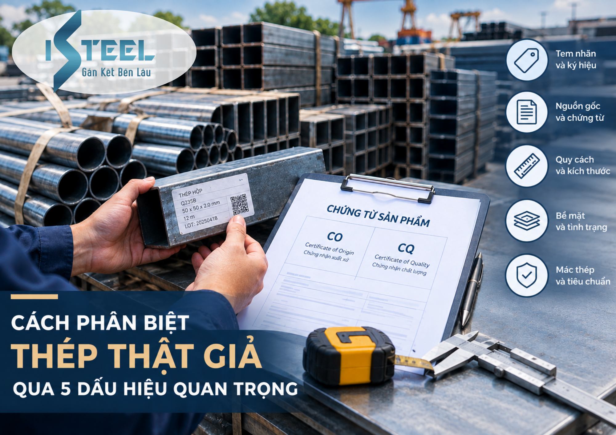 Cách phân biệt thép thật giả